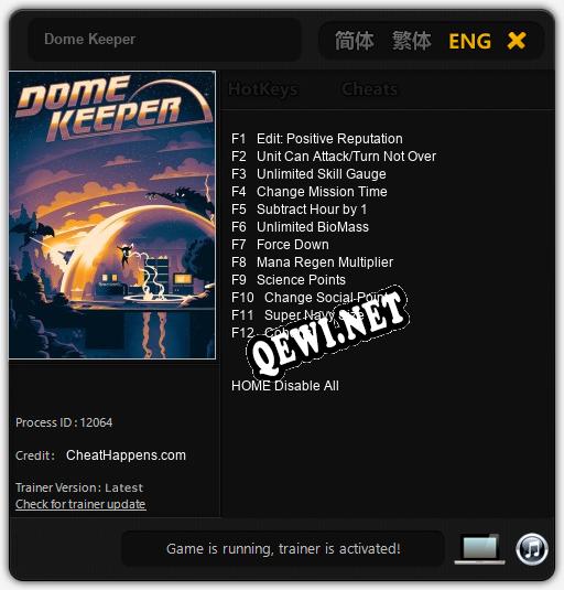 Dome Keeper: Трейнер +12 [v1.1]