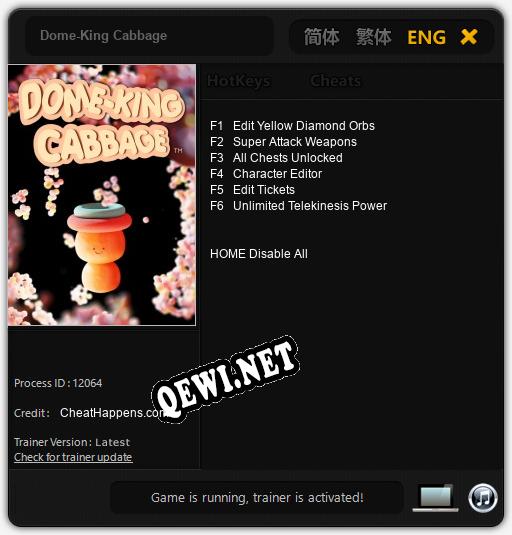 Dome-King Cabbage: Трейнер +6 [v1.4]