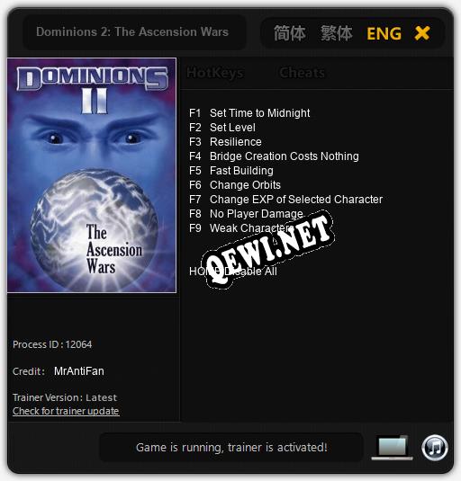 Dominions 2: The Ascension Wars: Читы, Трейнер +9 [MrAntiFan]