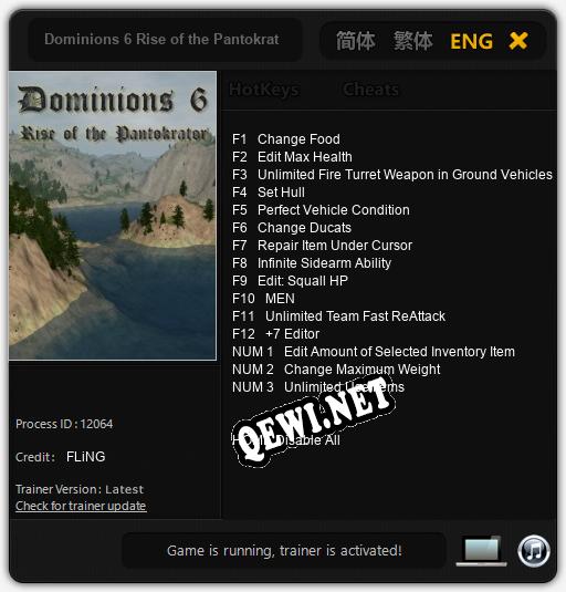 Dominions 6 Rise of the Pantokrator: ТРЕЙНЕР И ЧИТЫ (V1.0.81)