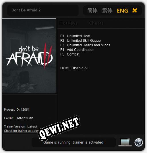 Dont Be Afraid 2: ТРЕЙНЕР И ЧИТЫ (V1.0.67)