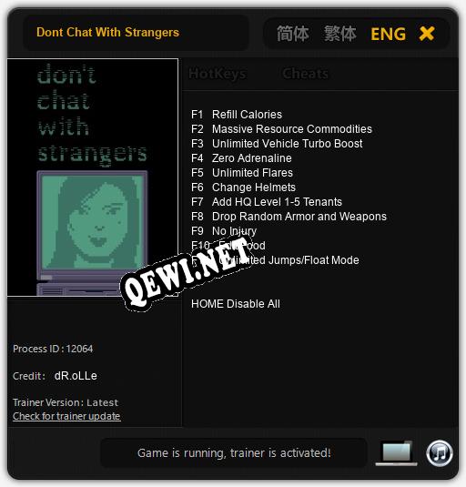 Dont Chat With Strangers: Читы, Трейнер +11 [dR.oLLe]