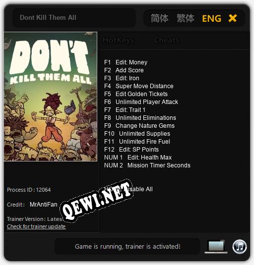 Dont Kill Them All: ТРЕЙНЕР И ЧИТЫ (V1.0.67)