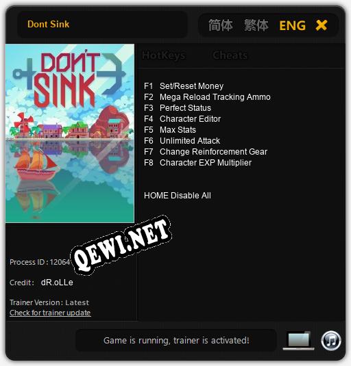 Dont Sink: Читы, Трейнер +8 [dR.oLLe]