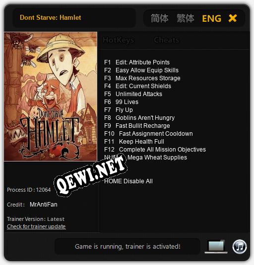 Dont Starve: Hamlet: Трейнер +13 [v1.6]