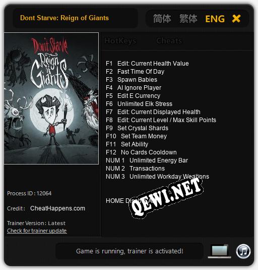 Dont Starve: Reign of Giants: Трейнер +15 [v1.7]