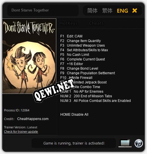 Dont Starve Together: Трейнер +15 [v1.7]