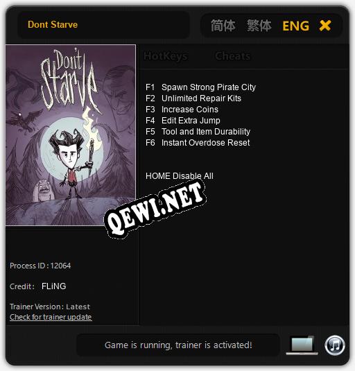 Dont Starve: Трейнер +6 [v1.4]