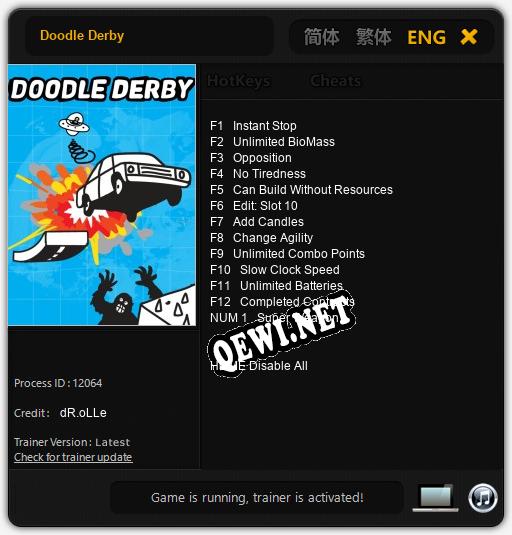 Doodle Derby: Читы, Трейнер +13 [dR.oLLe]