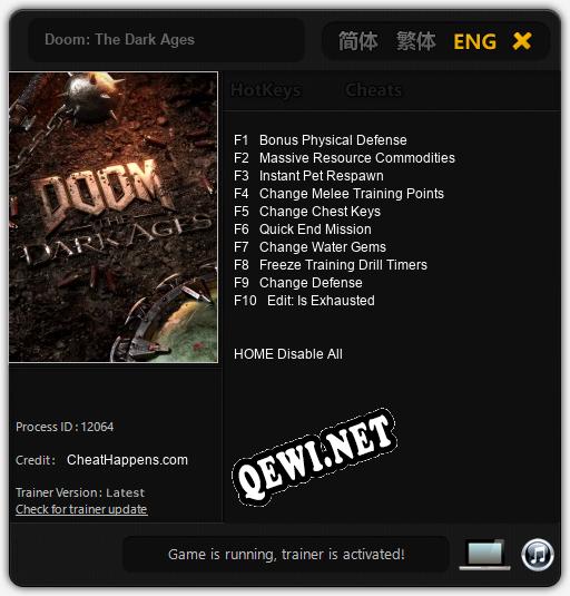 Doom: The Dark Ages: Трейнер +10 [v1.3]