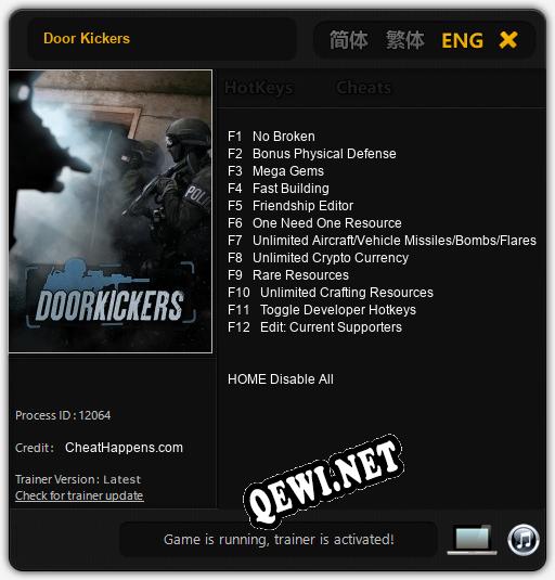 Трейнер для Door Kickers [v1.0.2]