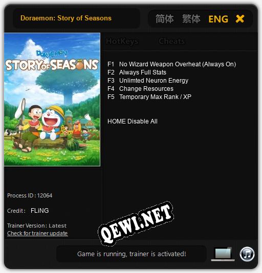 Doraemon: Story of Seasons: Читы, Трейнер +5 [FLiNG]