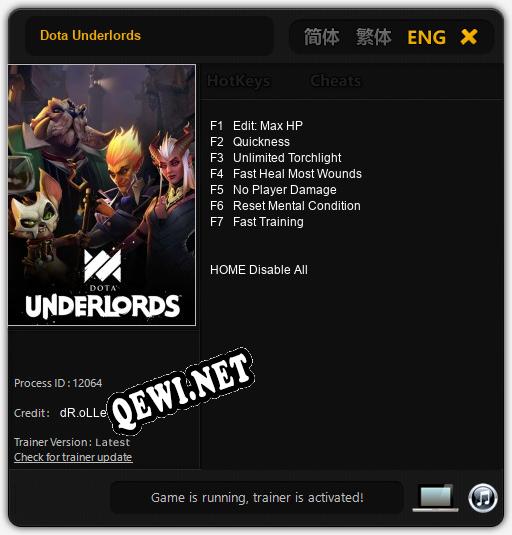 Dota Underlords: Трейнер +7 [v1.2]