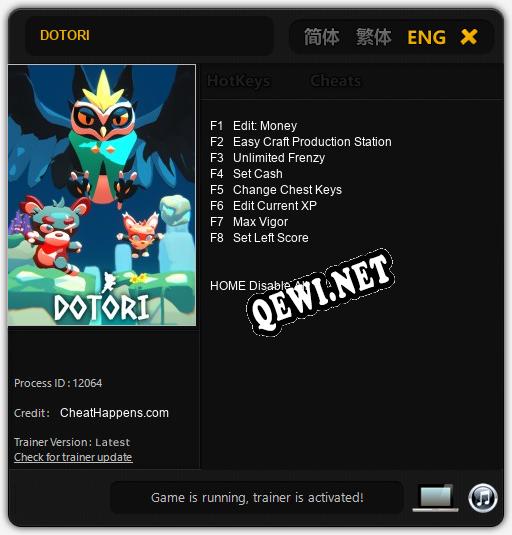 DOTORI: Читы, Трейнер +8 [CheatHappens.com]
