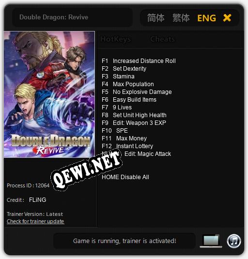 Double Dragon: Revive: Читы, Трейнер +13 [FLiNG]