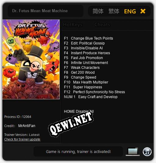 Dr. Fetus Mean Meat Machine: Читы, Трейнер +13 [MrAntiFan]