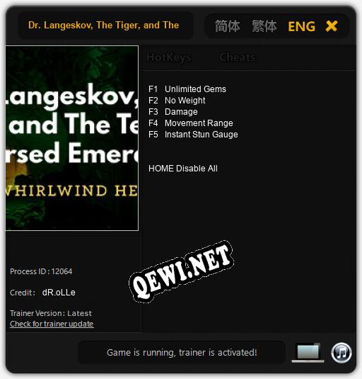 Dr. Langeskov, The Tiger, and The Terribly Cursed Emerald: Трейнер +5 [v1.5]