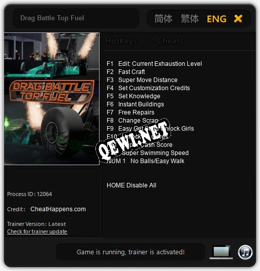 Трейнер для Drag Battle Top Fuel [v1.0.2]