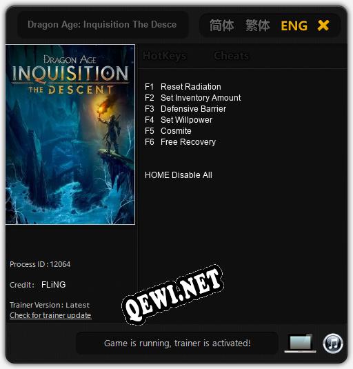 Dragon Age: Inquisition The Descent: Трейнер +6 [v1.1]