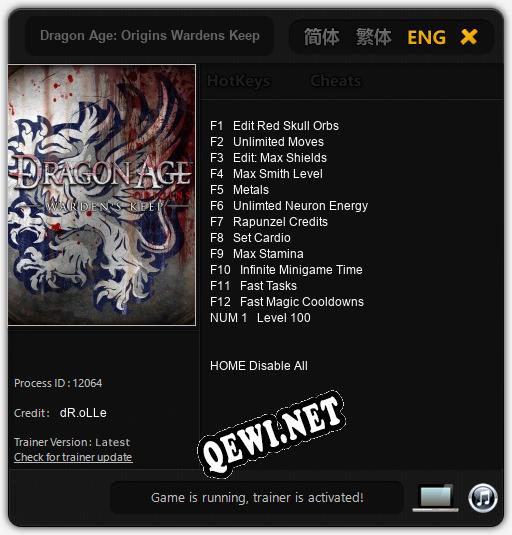 Dragon Age: Origins Wardens Keep: Читы, Трейнер +13 [dR.oLLe]