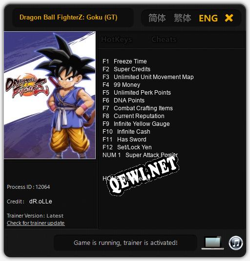 Dragon Ball FighterZ: Goku (GT): ТРЕЙНЕР И ЧИТЫ (V1.0.13)