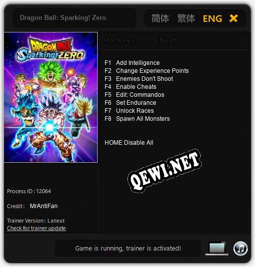 Dragon Ball: Sparking! Zero: Читы, Трейнер +8 [MrAntiFan]