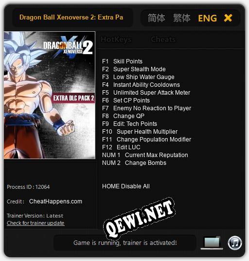 Dragon Ball Xenoverse 2: Extra Pack 2: Читы, Трейнер +14 [CheatHappens.com]