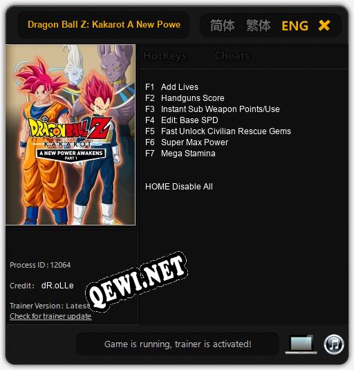 Dragon Ball Z: Kakarot A New Power Awakens Part 1: Читы, Трейнер +7 [dR.oLLe]