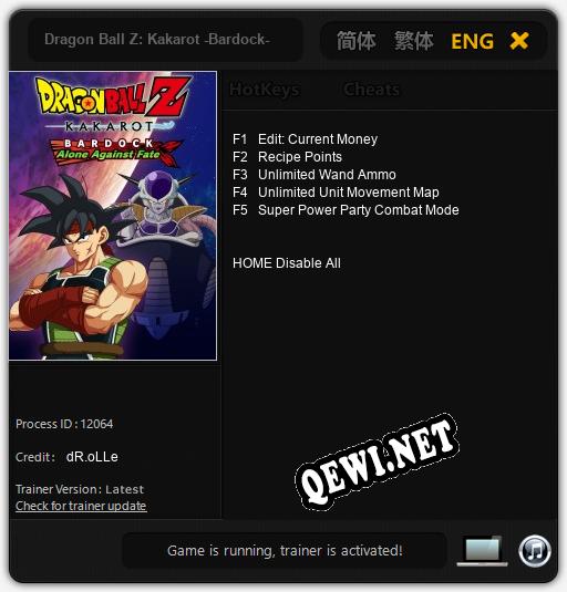 Dragon Ball Z: Kakarot -Bardock- Alone Against Fate: Читы, Трейнер +5 [dR.oLLe]