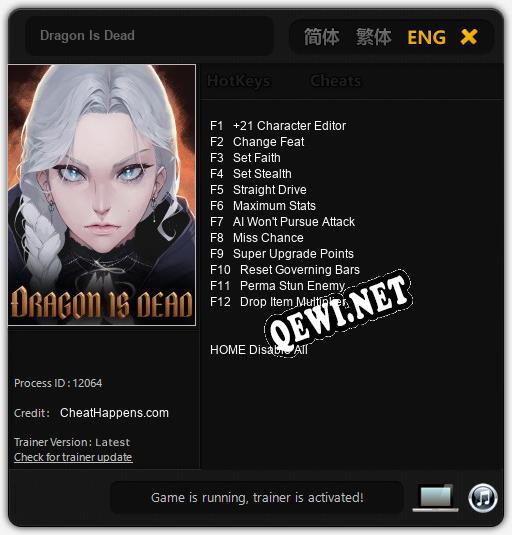 Трейнер для Dragon Is Dead [v1.0.8]