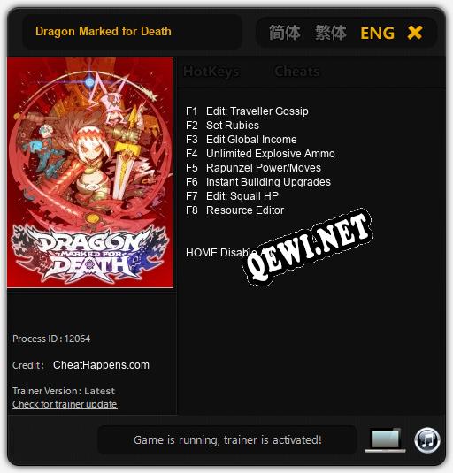 Dragon Marked for Death: ТРЕЙНЕР И ЧИТЫ (V1.0.2)