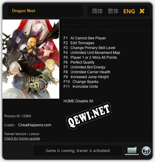 Трейнер для Dragon Nest [v1.0.2]
