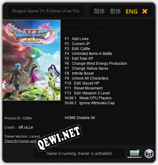 Dragon Quest 11: Echoes of an Elusive Age: Трейнер +14 [v1.4]