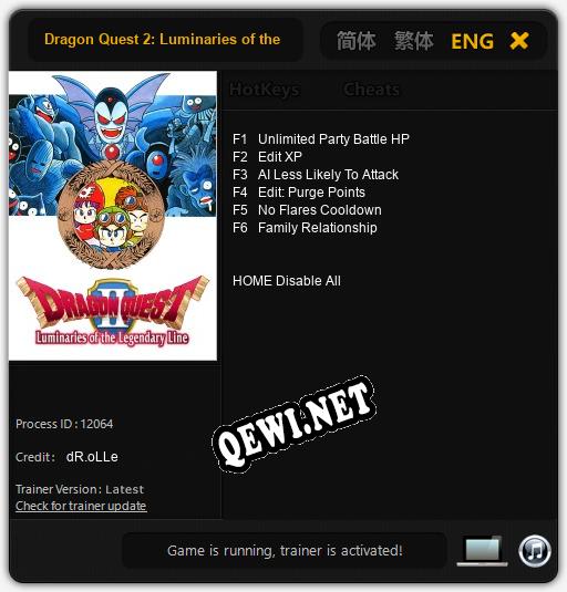 Dragon Quest 2: Luminaries of the Legendary Line: Трейнер +6 [v1.9]