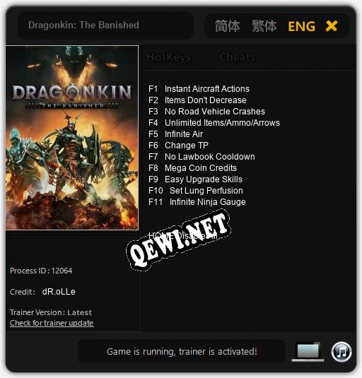Трейнер для Dragonkin: The Banished [v1.0.8]