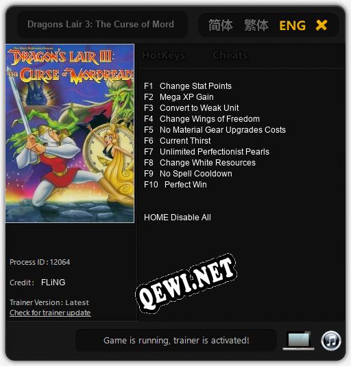 Dragons Lair 3: The Curse of Mordread: Трейнер +10 [v1.5]