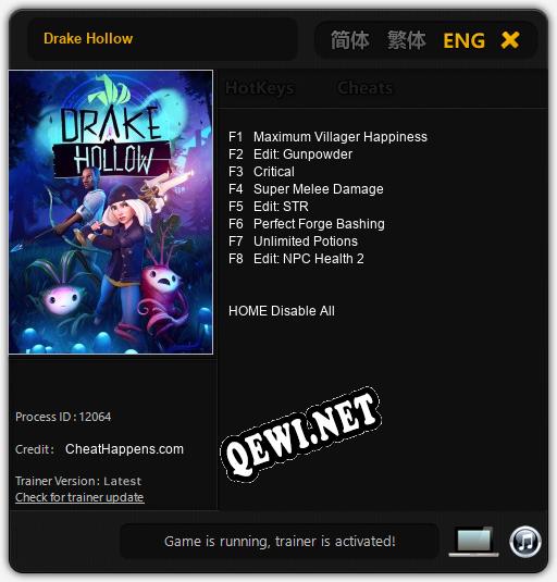 Трейнер для Drake Hollow [v1.0.7]