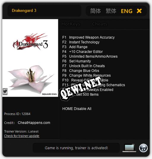 Трейнер для Drakengard 3 [v1.0.6]