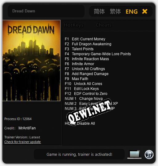 Dread Dawn: Трейнер +15 [v1.1]