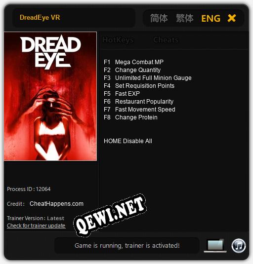 DreadEye VR: ТРЕЙНЕР И ЧИТЫ (V1.0.94)