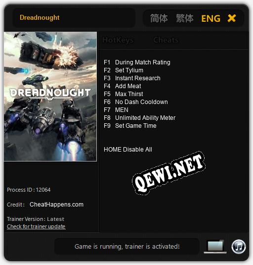 Dreadnought: ТРЕЙНЕР И ЧИТЫ (V1.0.40)