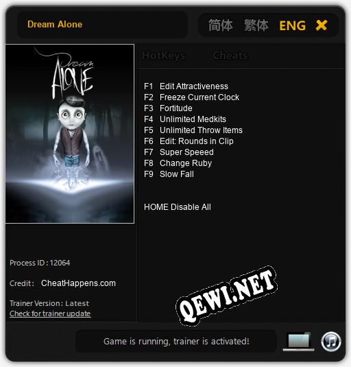 Dream Alone: Читы, Трейнер +9 [CheatHappens.com]