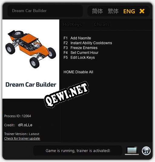 Dream Car Builder: Читы, Трейнер +5 [dR.oLLe]