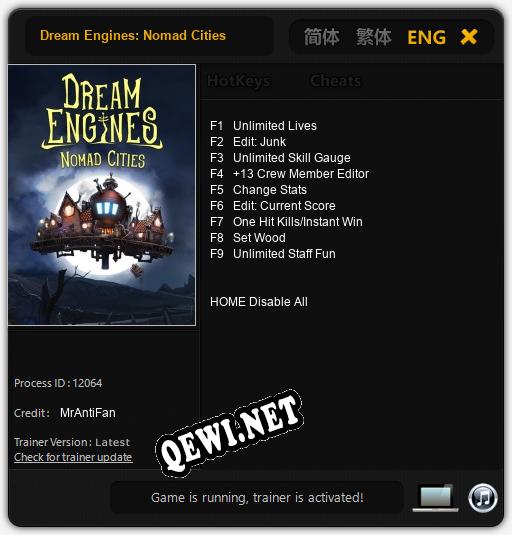 Dream Engines: Nomad Cities: Читы, Трейнер +9 [MrAntiFan]