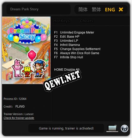 Dream Park Story: Трейнер +7 [v1.6]