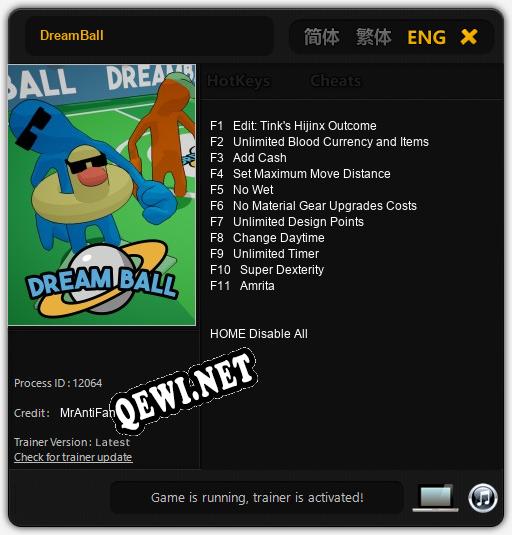 DreamBall: ТРЕЙНЕР И ЧИТЫ (V1.0.49)