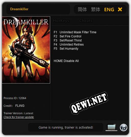 Трейнер для Dreamkiller [v1.0.6]
