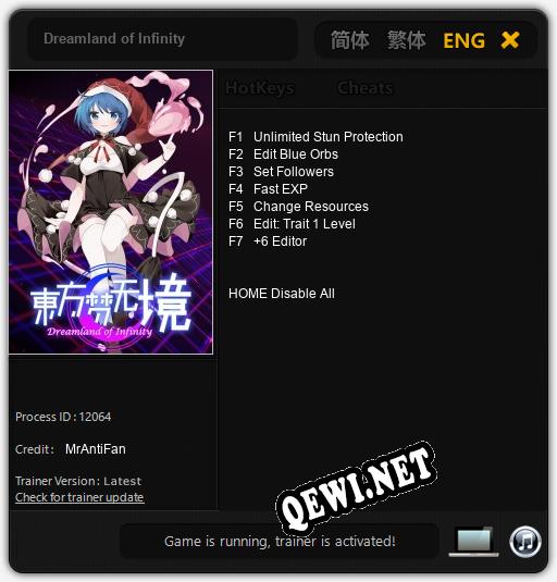 Dreamland of Infinity: Трейнер +7 [v1.5]