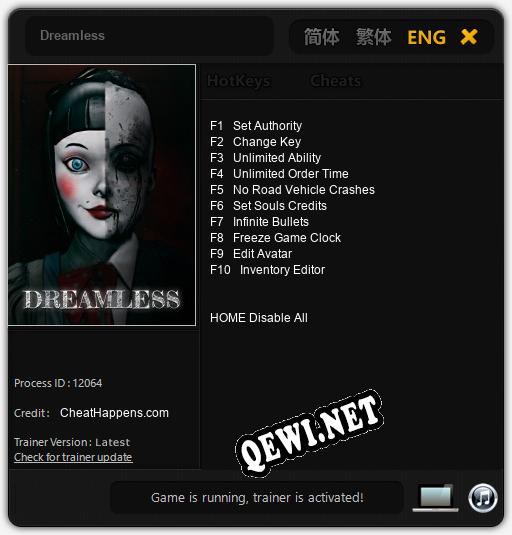 Dreamless: Трейнер +10 [v1.4]