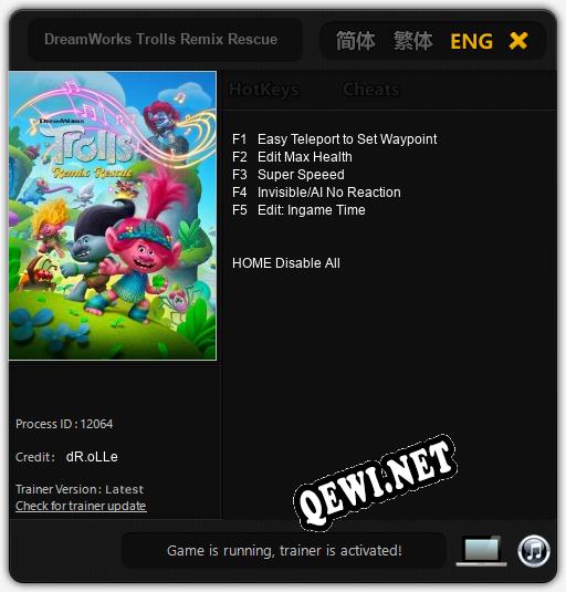 DreamWorks Trolls Remix Rescue: Трейнер +5 [v1.4]